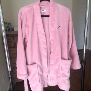 VS Pink Blush pink Plush Bath Robe